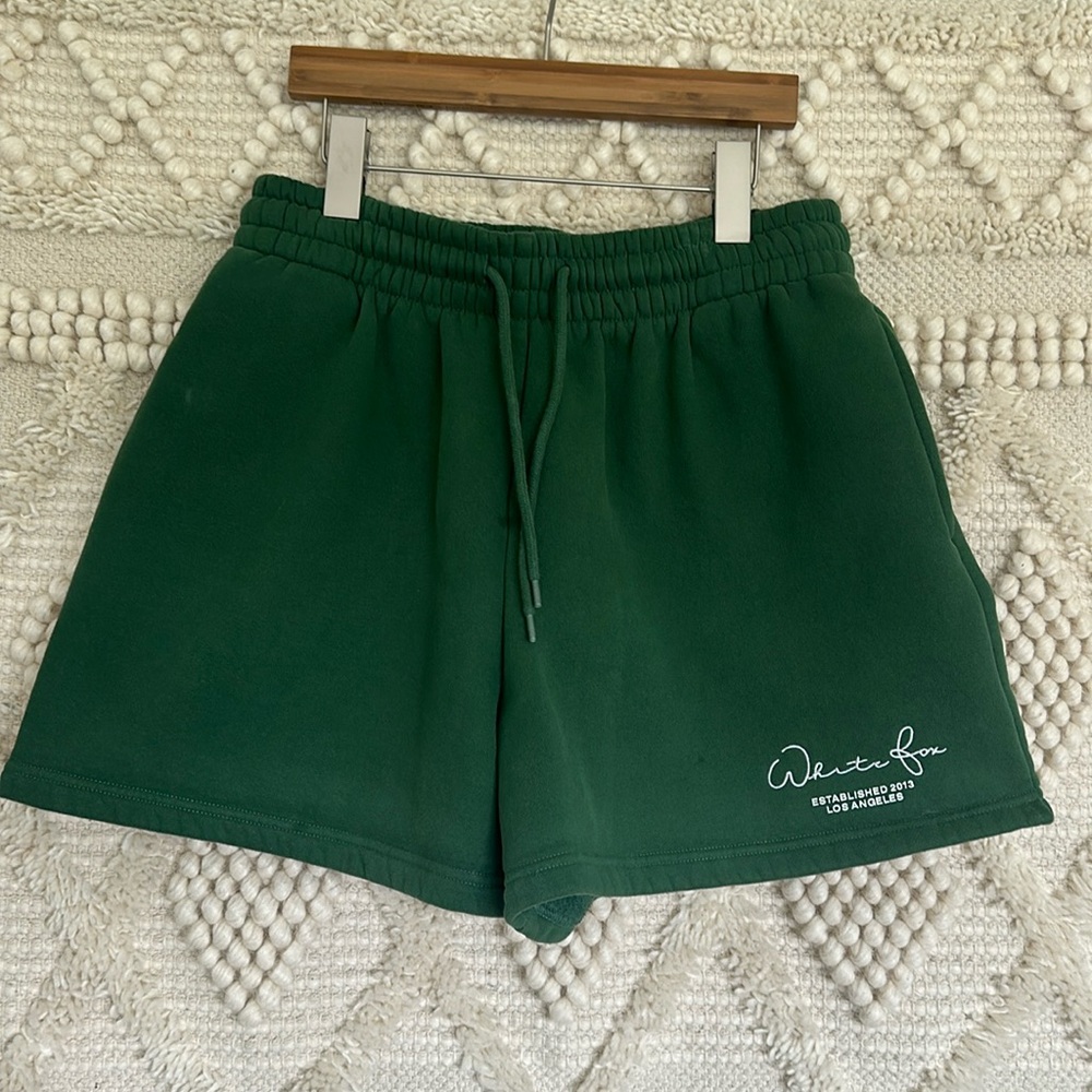 White fox sweat shorts